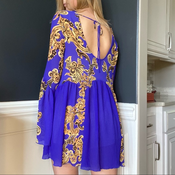 Free People blue patterned dress - Picture 1 of 4